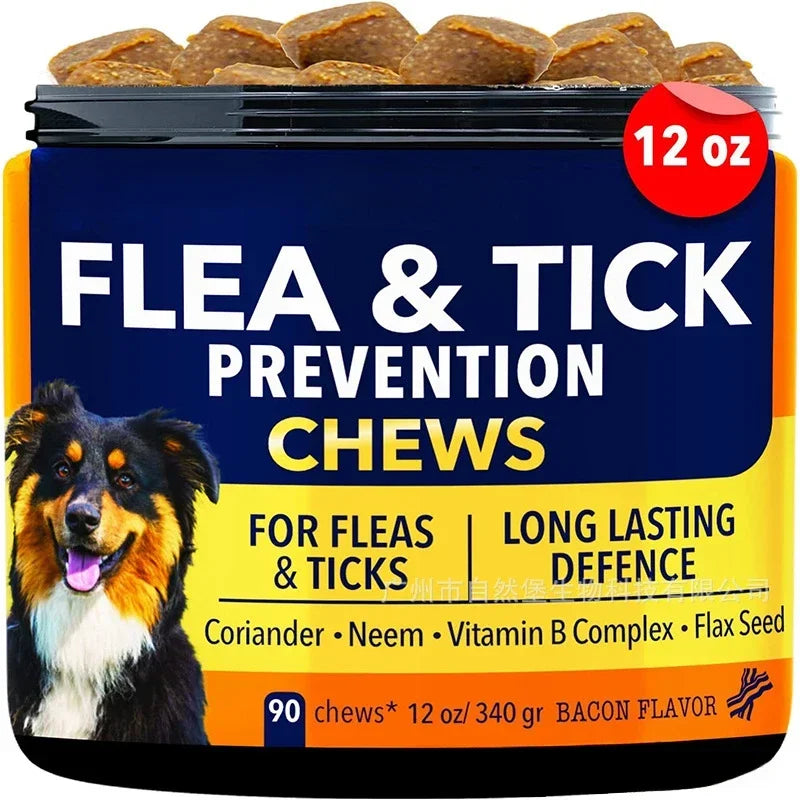 2025 Chews Dog Repellent Chewable Tablets Suit For The Dog Over 25lbs Contains Flaxseed And Vitamin Complex