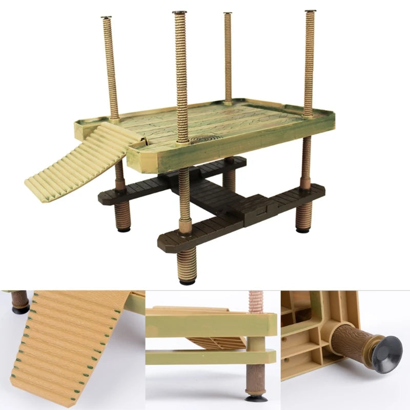 Pet Small Animal Platform for Turtle Basking Stand for Play Climbing for Reptile for Turtle Climbing Basking Small