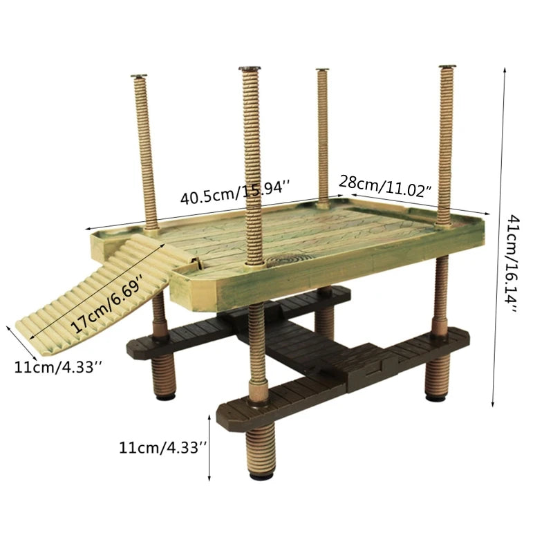 Pet Small Animal Platform for Turtle Basking Stand for Play Climbing for Reptile for Turtle Climbing Basking Small